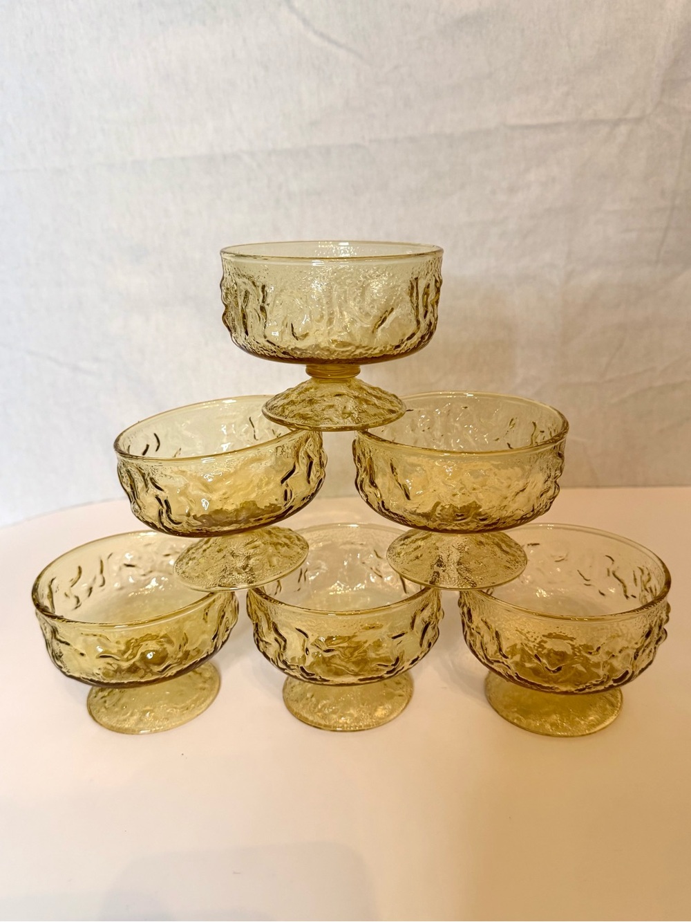Anchor Hocking Lido Milano Amber Dessert Cups